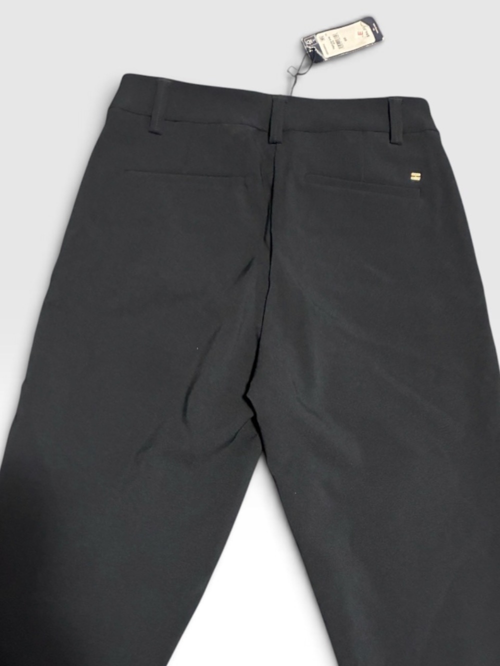 NWT Tommy Hilfiger Black Flat-Front Dress Pants - Picture 2 of 9
